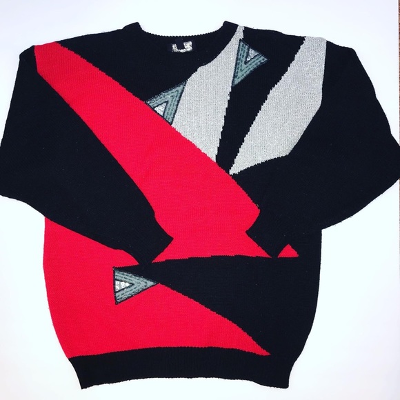knitivo Sweaters - Vintage 80’s geometric grandpa cozy sweater